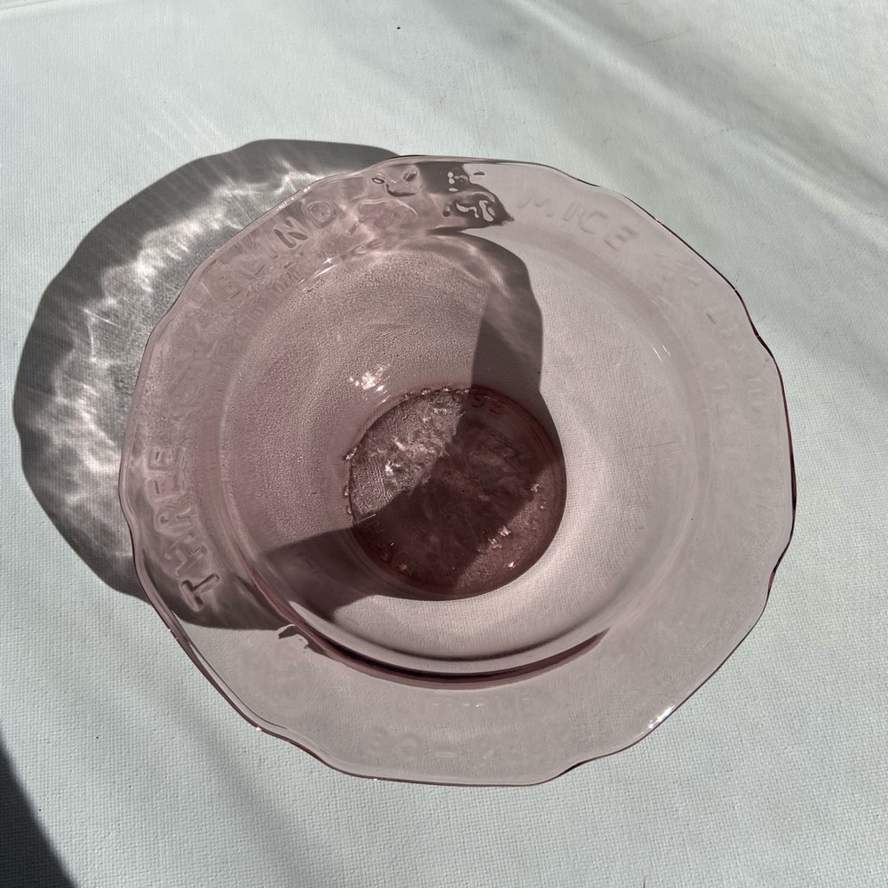 3 Blind Mice Plum Colored Bowl